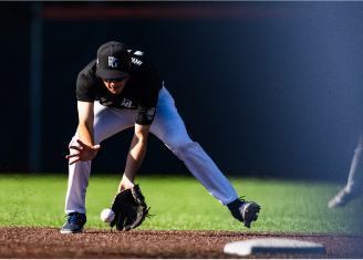 Photo of player fielding a ball